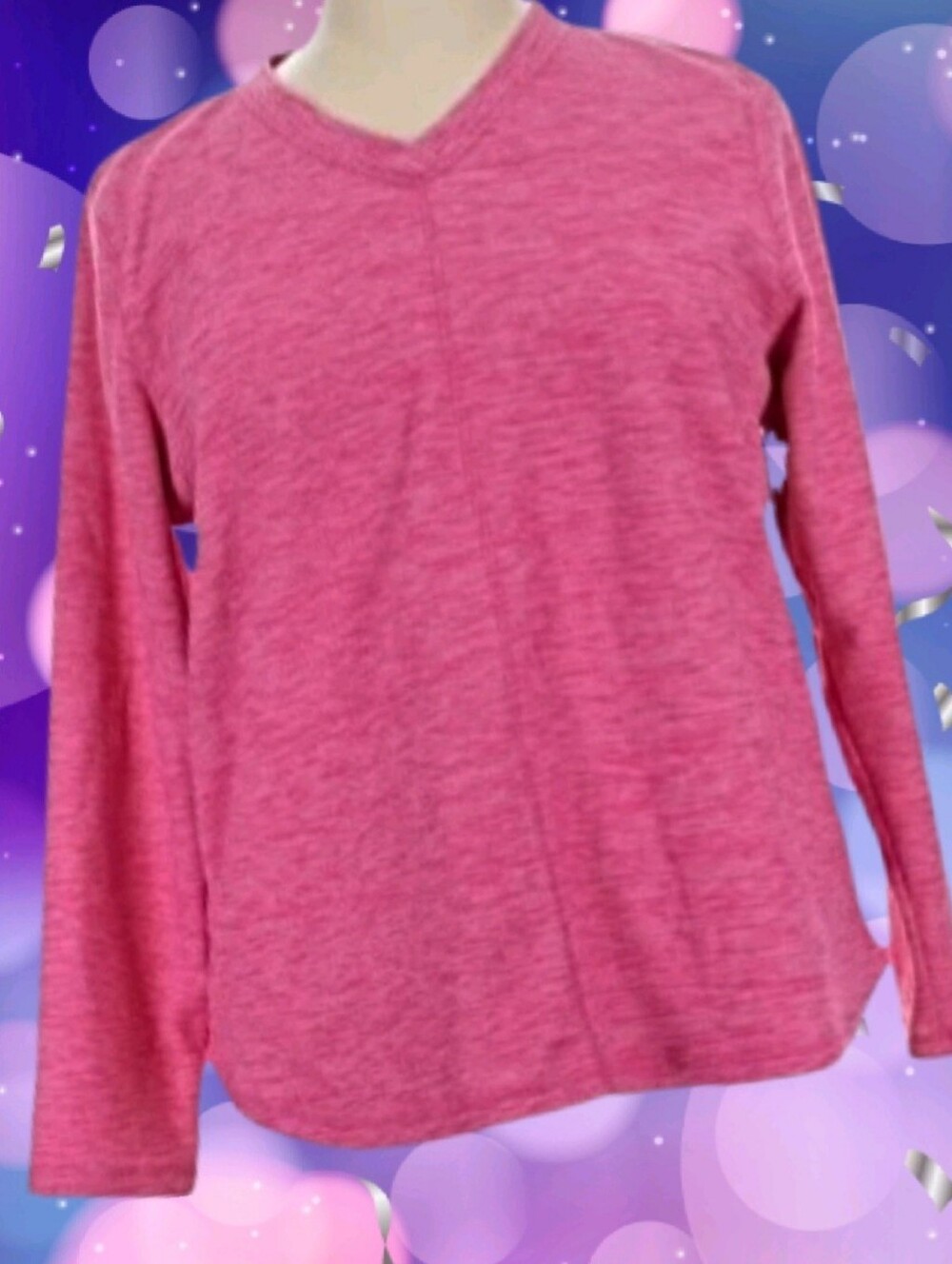 LIKE NEW women's St. John's Bay fleece v-neck Rose Pink large